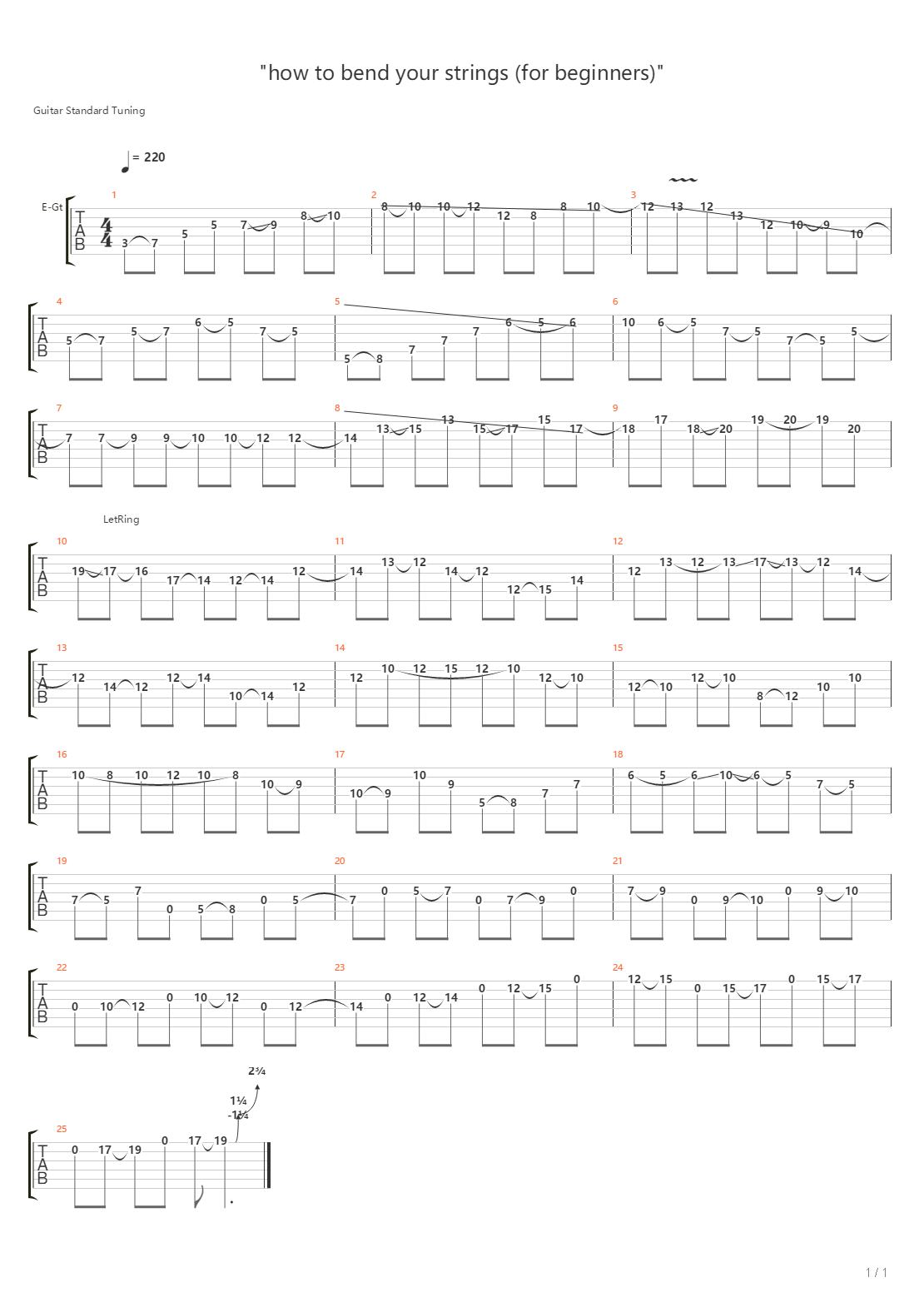 How To Bend Your Strings For Beginners吉他谱