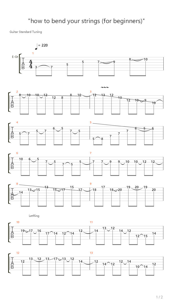 How To Bend Your Strings For Beginners吉他谱