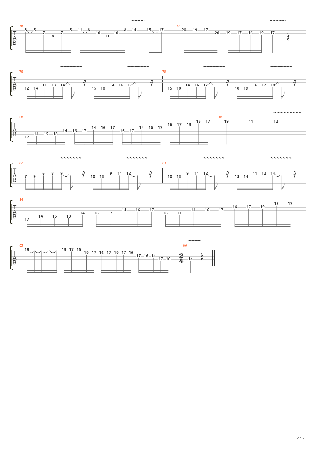 Symphonic Pandemonium吉他谱