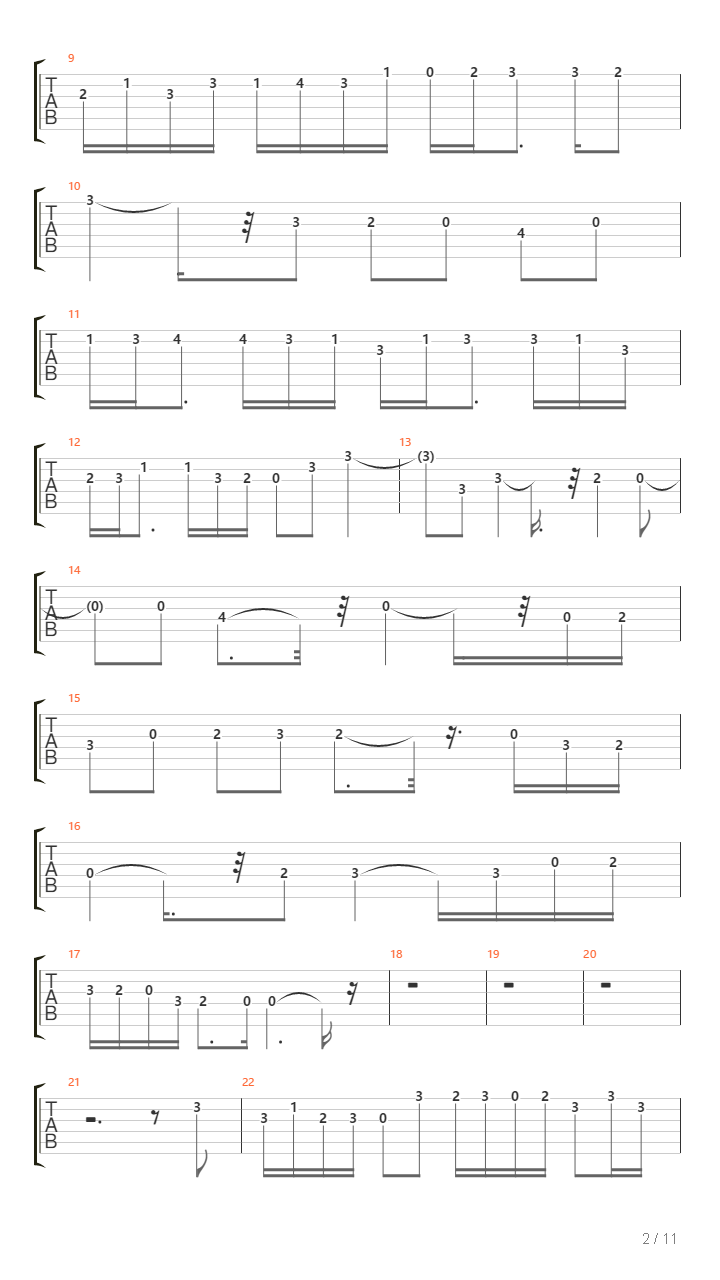 Bwv 542 - Fugue In G Minor吉他谱