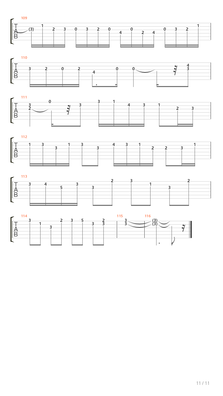 Bwv 542 - Fugue In G Minor吉他谱