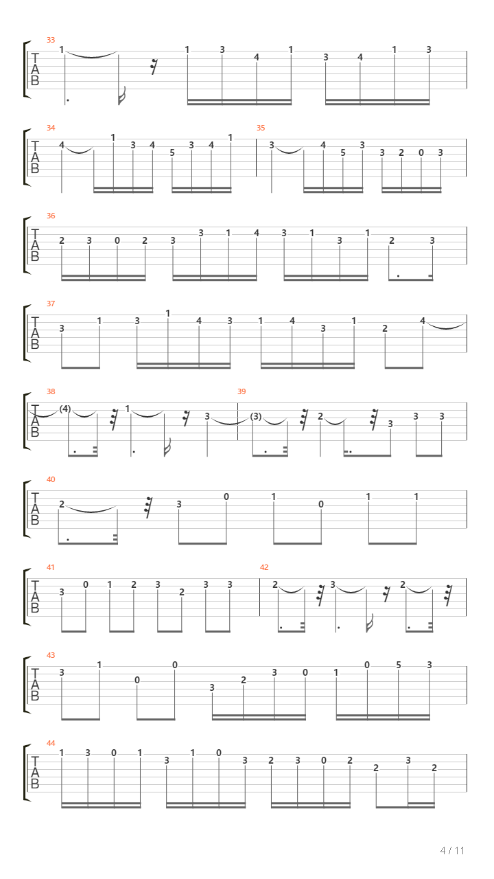 Bwv 542 - Fugue In G Minor吉他谱