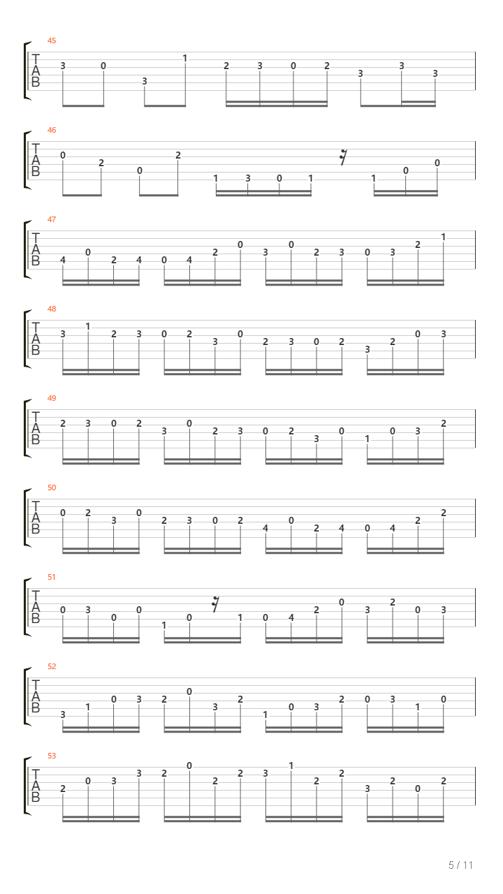 Bwv 542 - Fugue In G Minor吉他谱