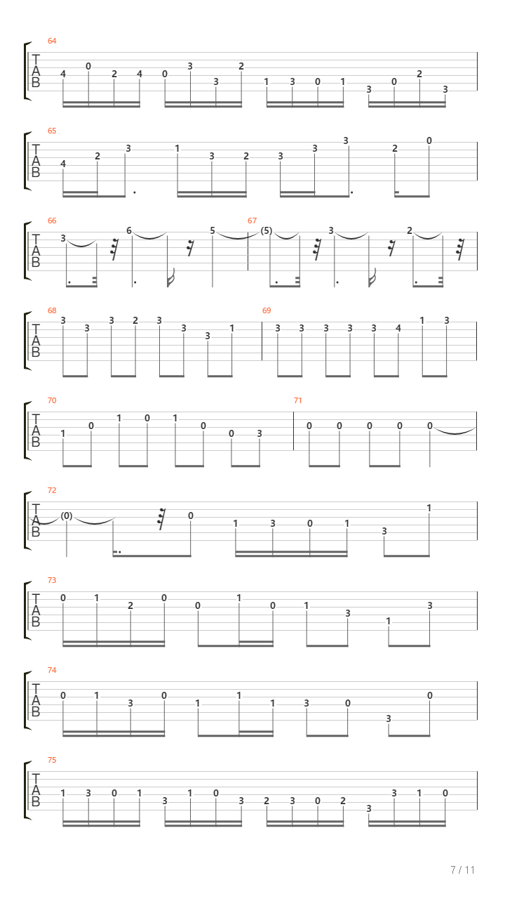 Bwv 542 - Fugue In G Minor吉他谱