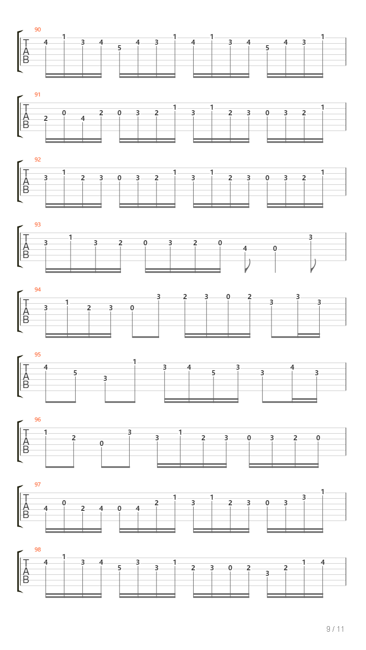 Bwv 542 - Fugue In G Minor吉他谱