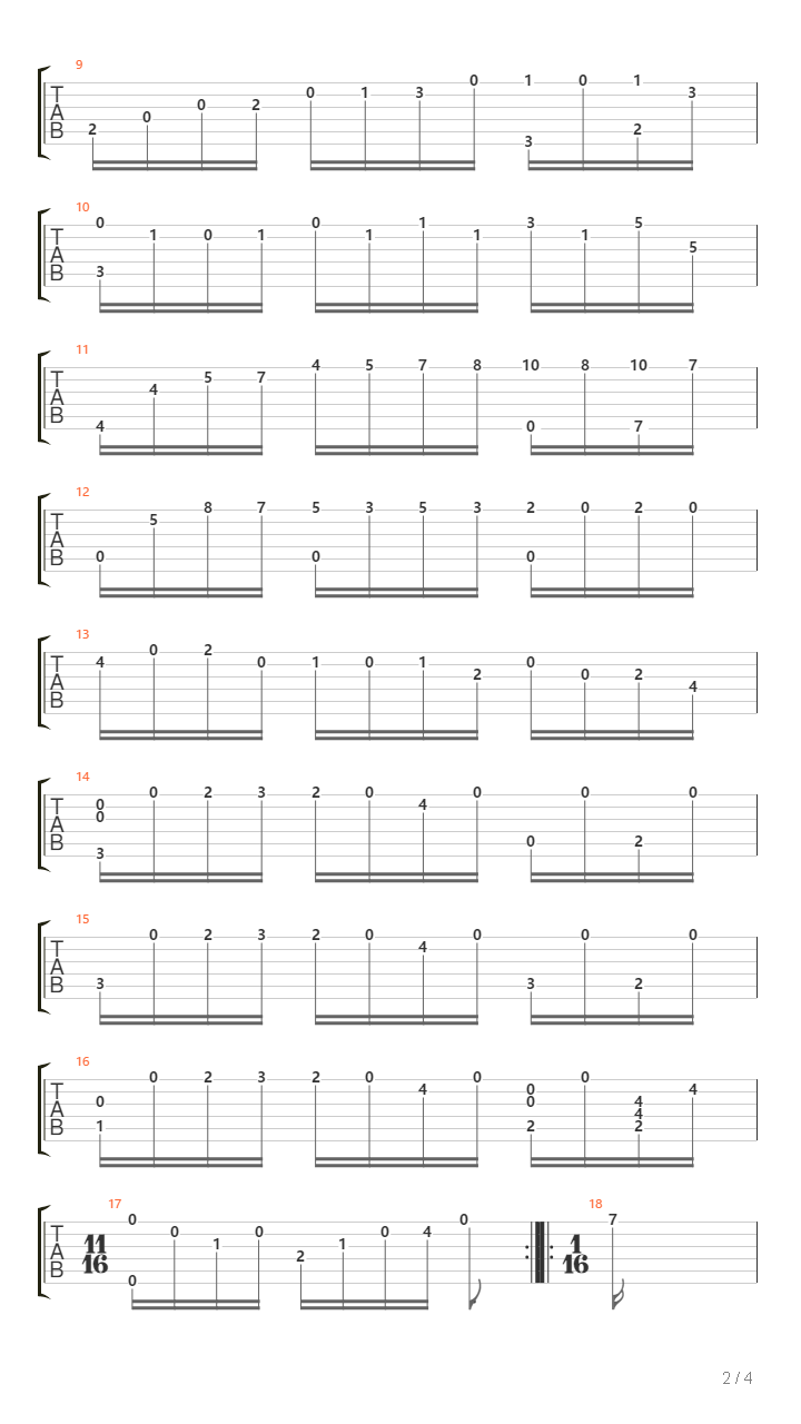 Cello Suite No 2 - Courante吉他谱