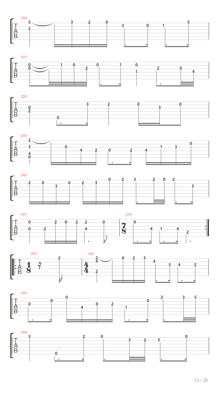 Cello Suite No 5吉他谱