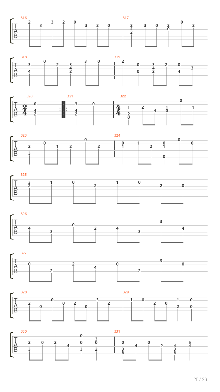 Cello Suite No 5吉他谱