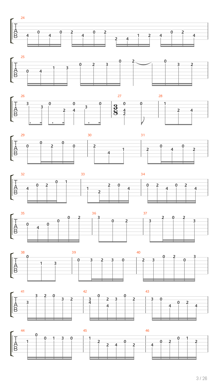 Cello Suite No 5吉他谱