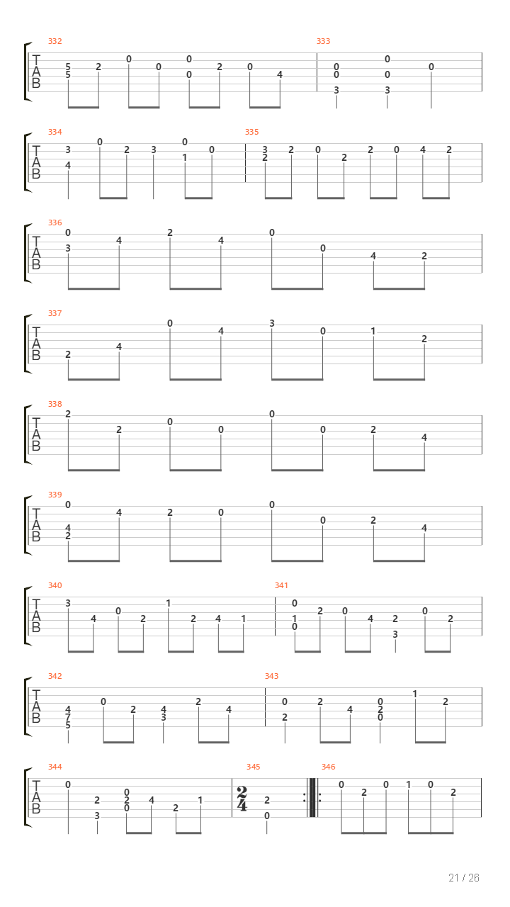 Cello Suite No 5吉他谱