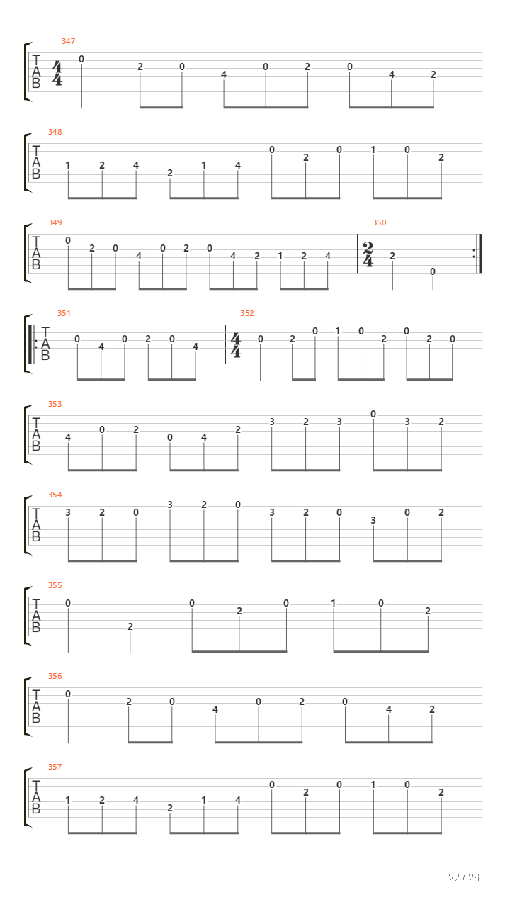Cello Suite No 5吉他谱