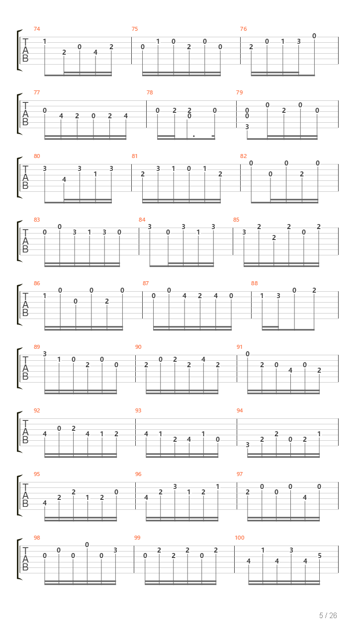 Cello Suite No 5吉他谱