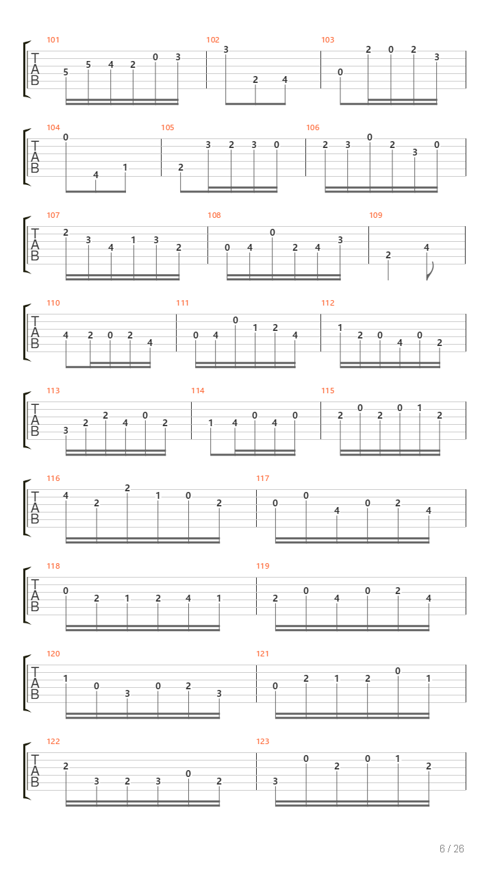 Cello Suite No 5吉他谱