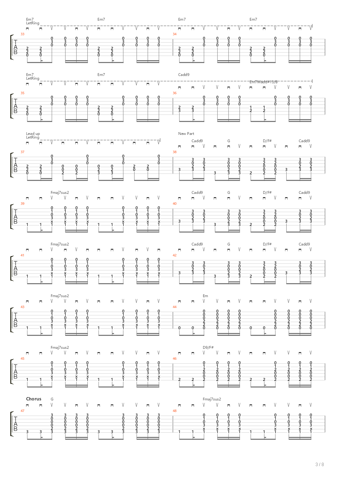 3X5吉他谱