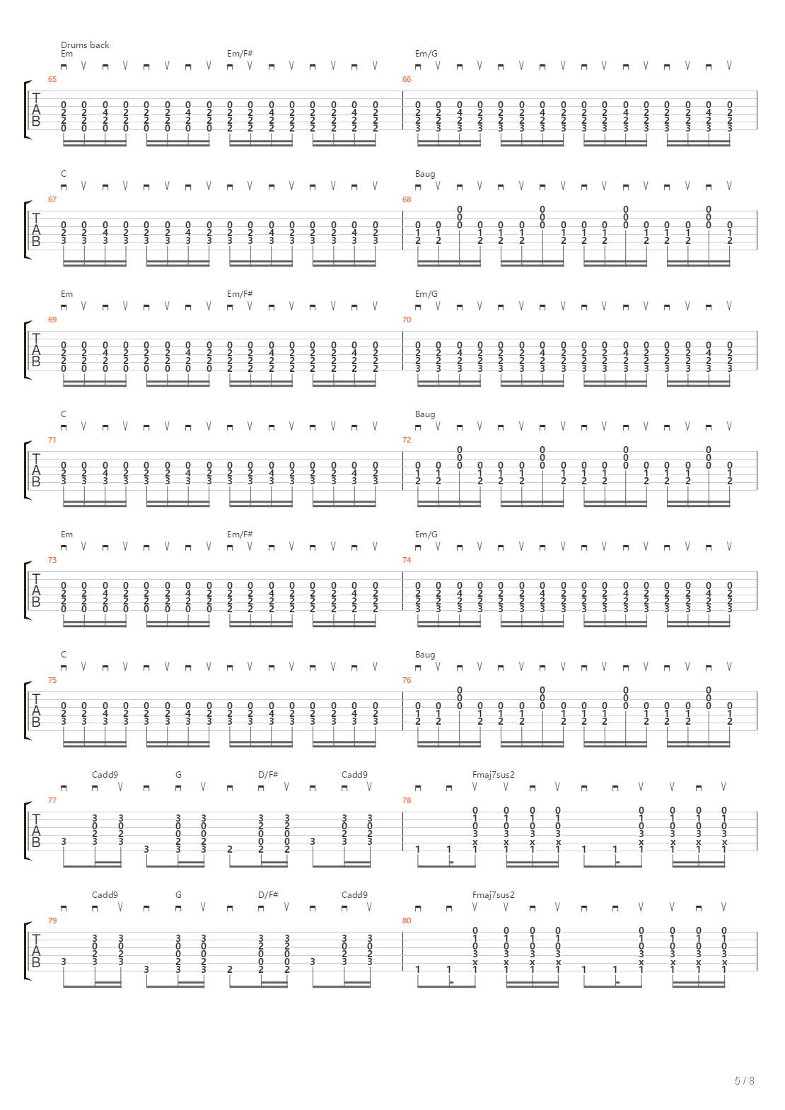 3X5吉他谱