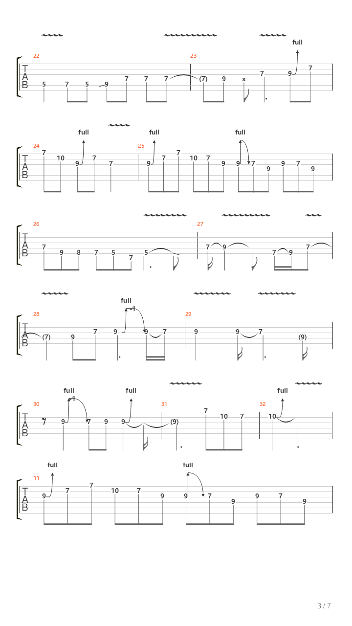 Comfortably Numb吉他谱