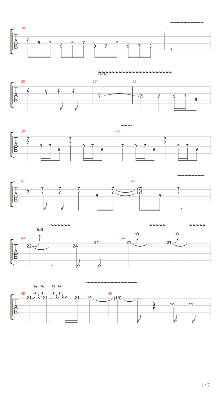 Comfortably Numb吉他谱