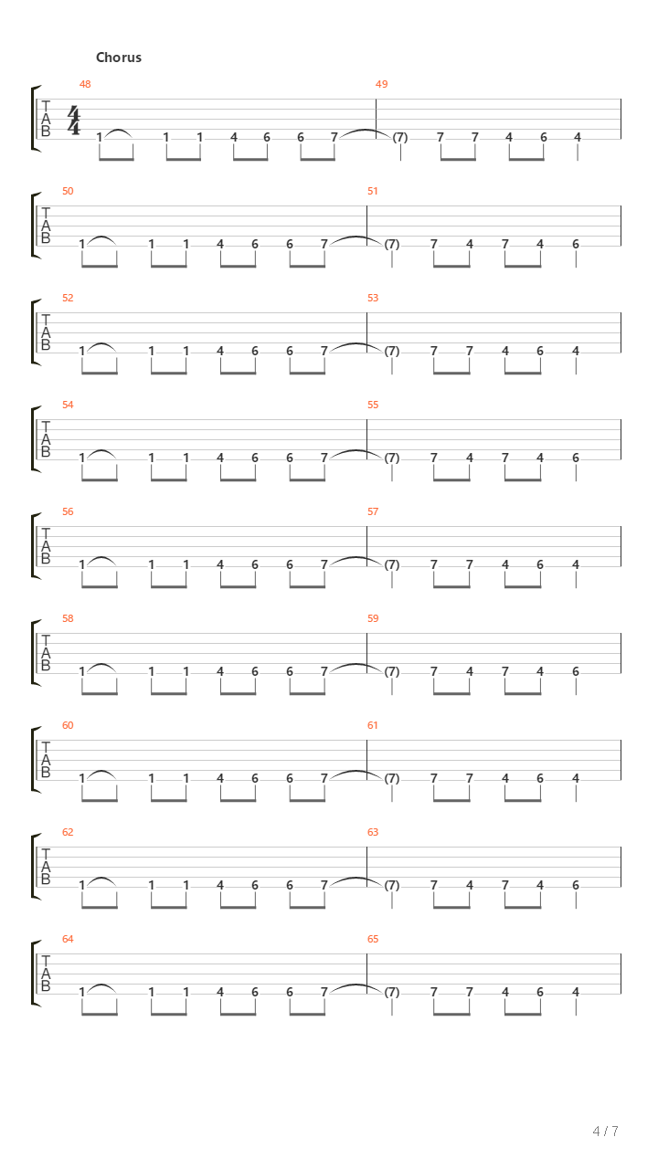 100 Degrees吉他谱