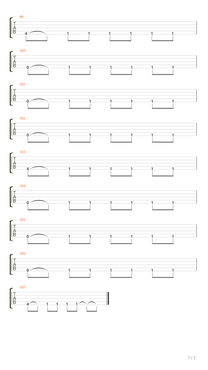 100 Degrees吉他谱