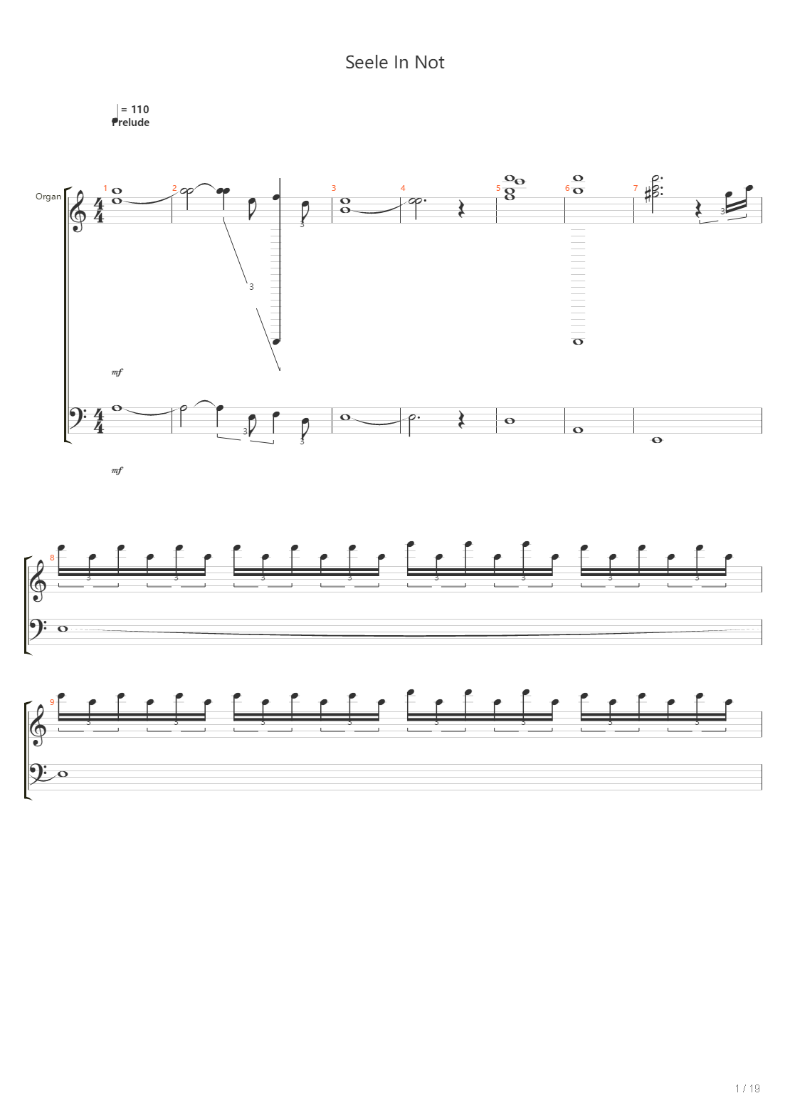 Seele In Not吉他谱