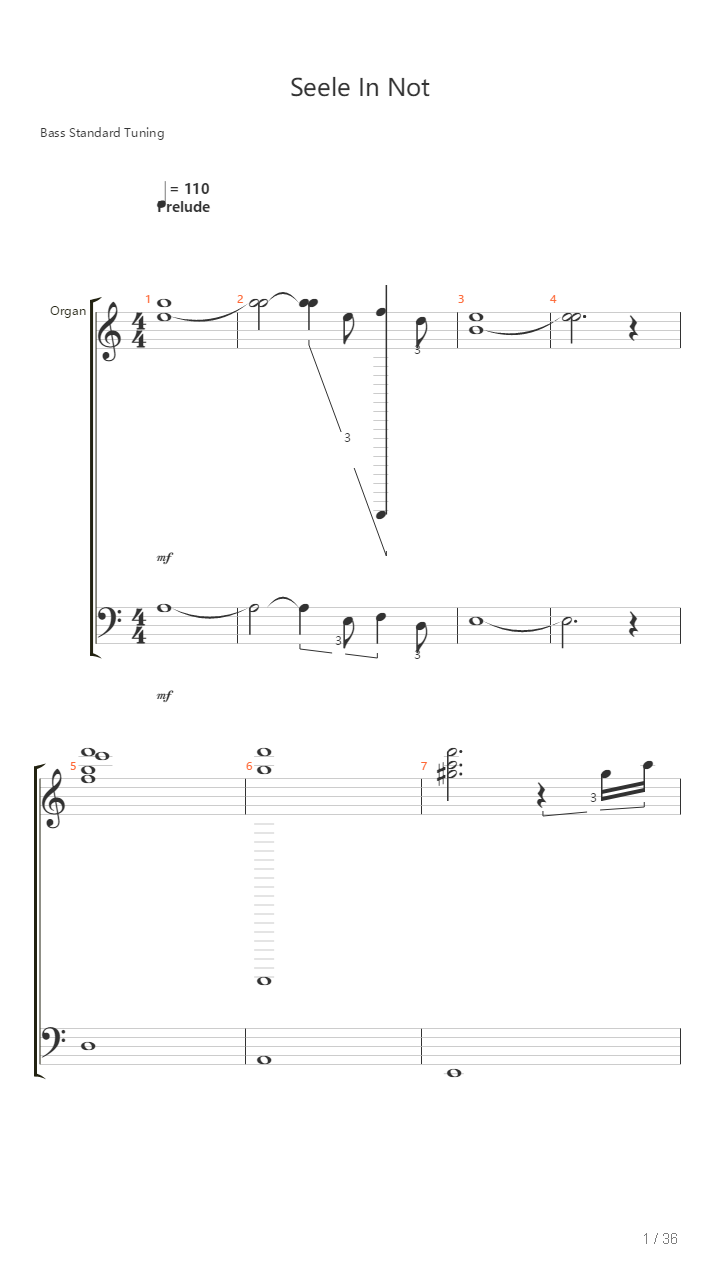 Seele In Not吉他谱