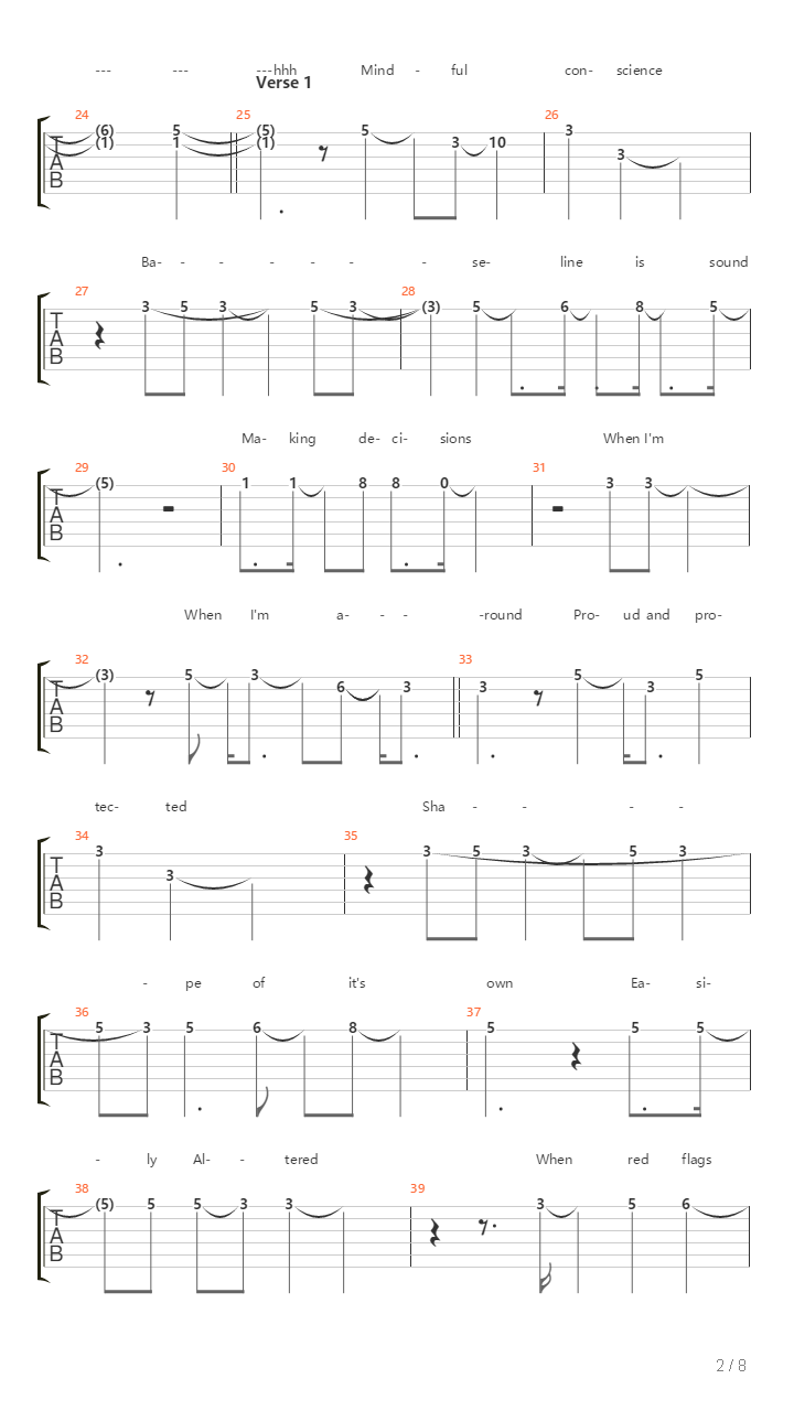 Red吉他谱