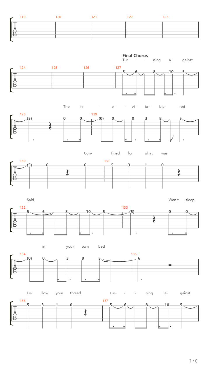 Red吉他谱