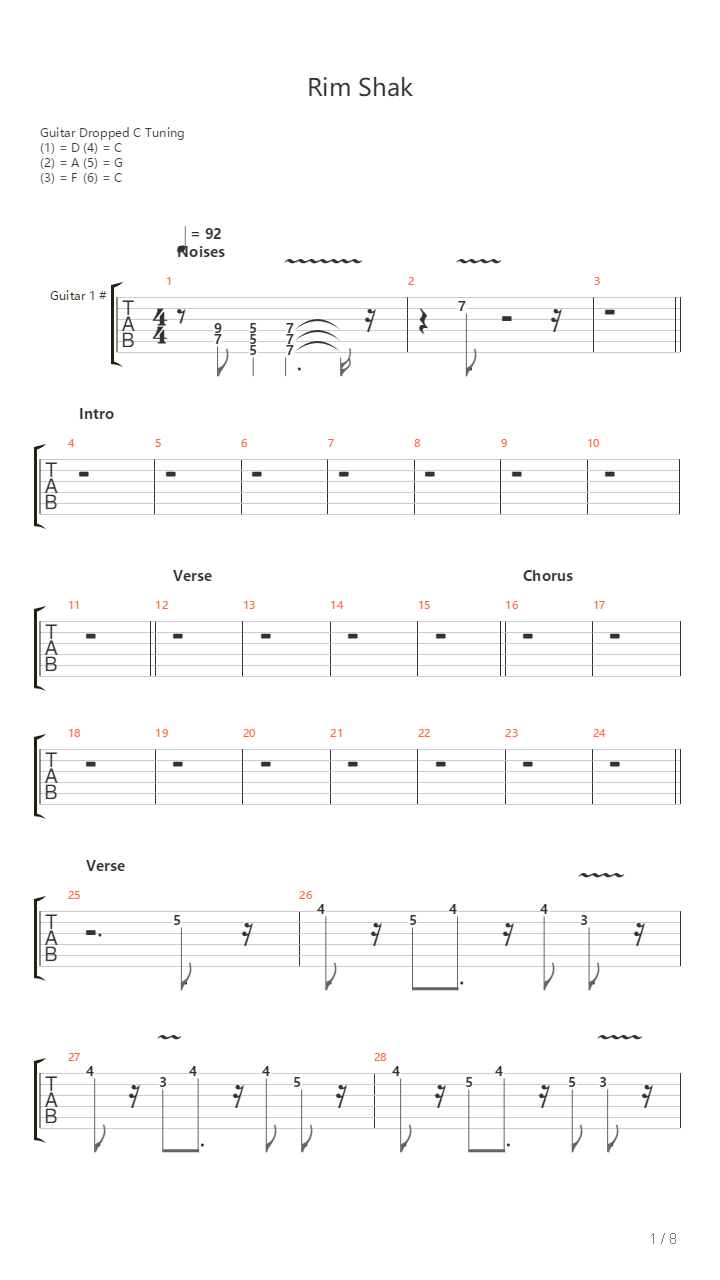 Rim Shak吉他谱