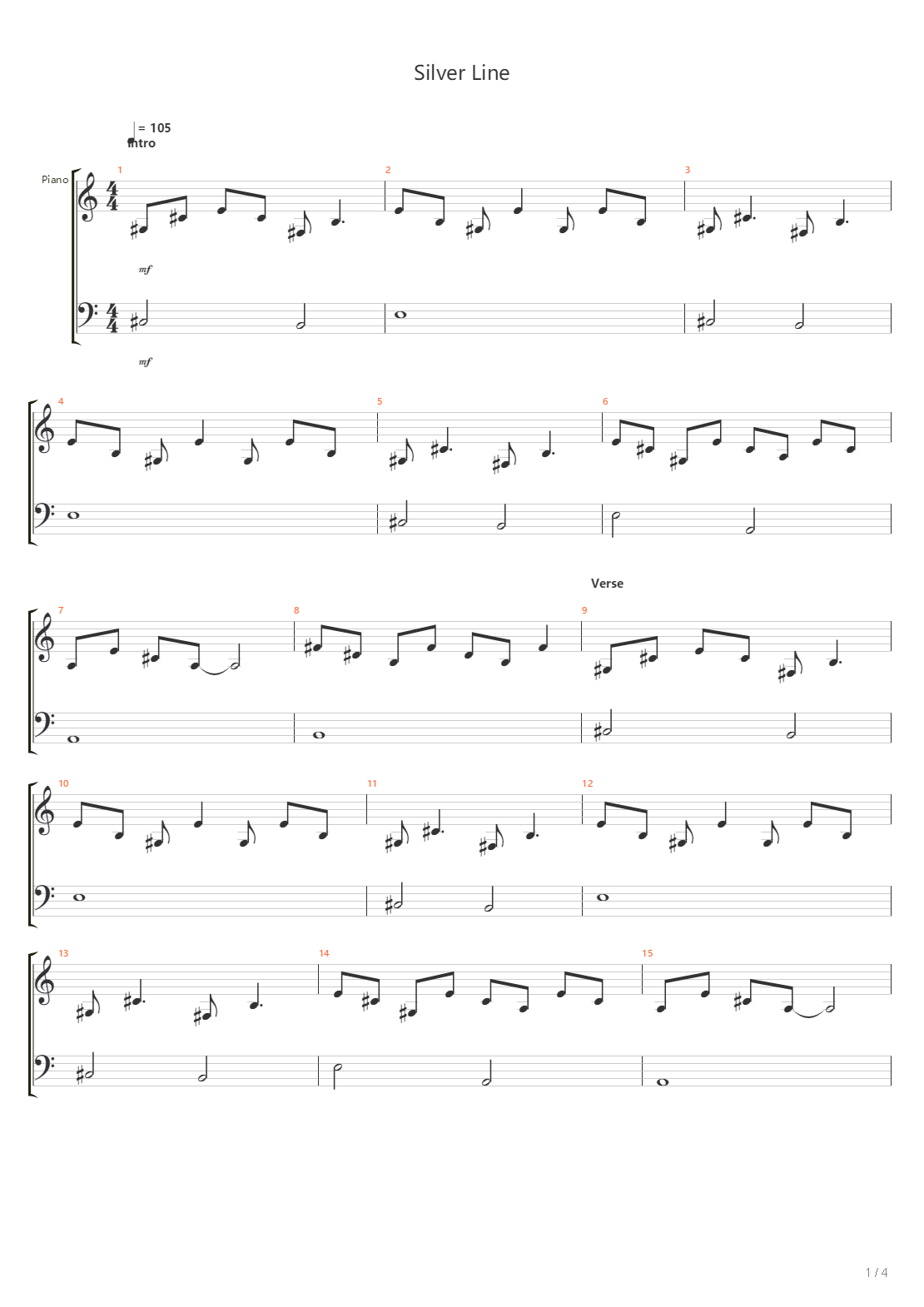 Silver Line吉他谱