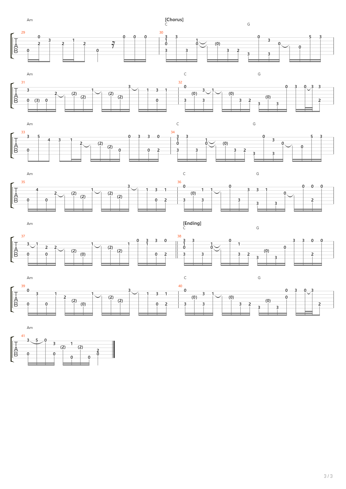 Simple Man吉他谱