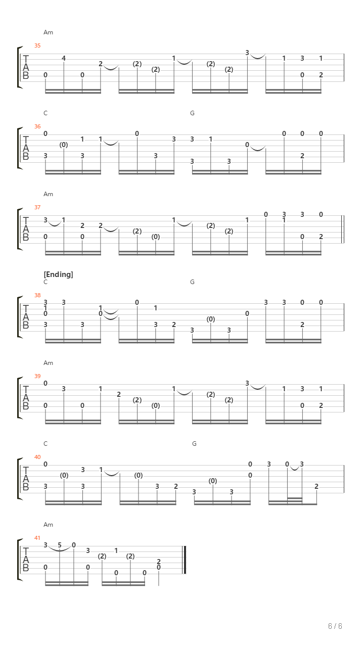 Simple Man吉他谱