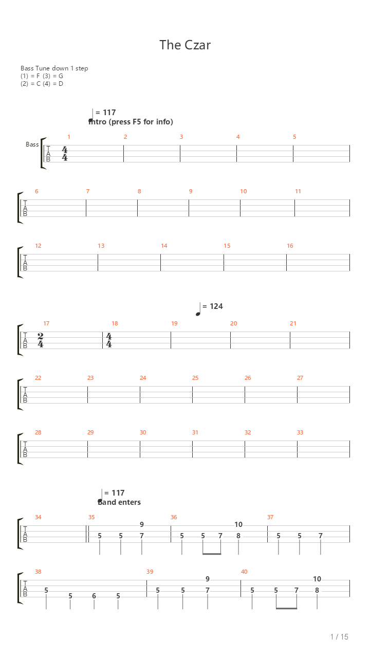 The Czar吉他谱