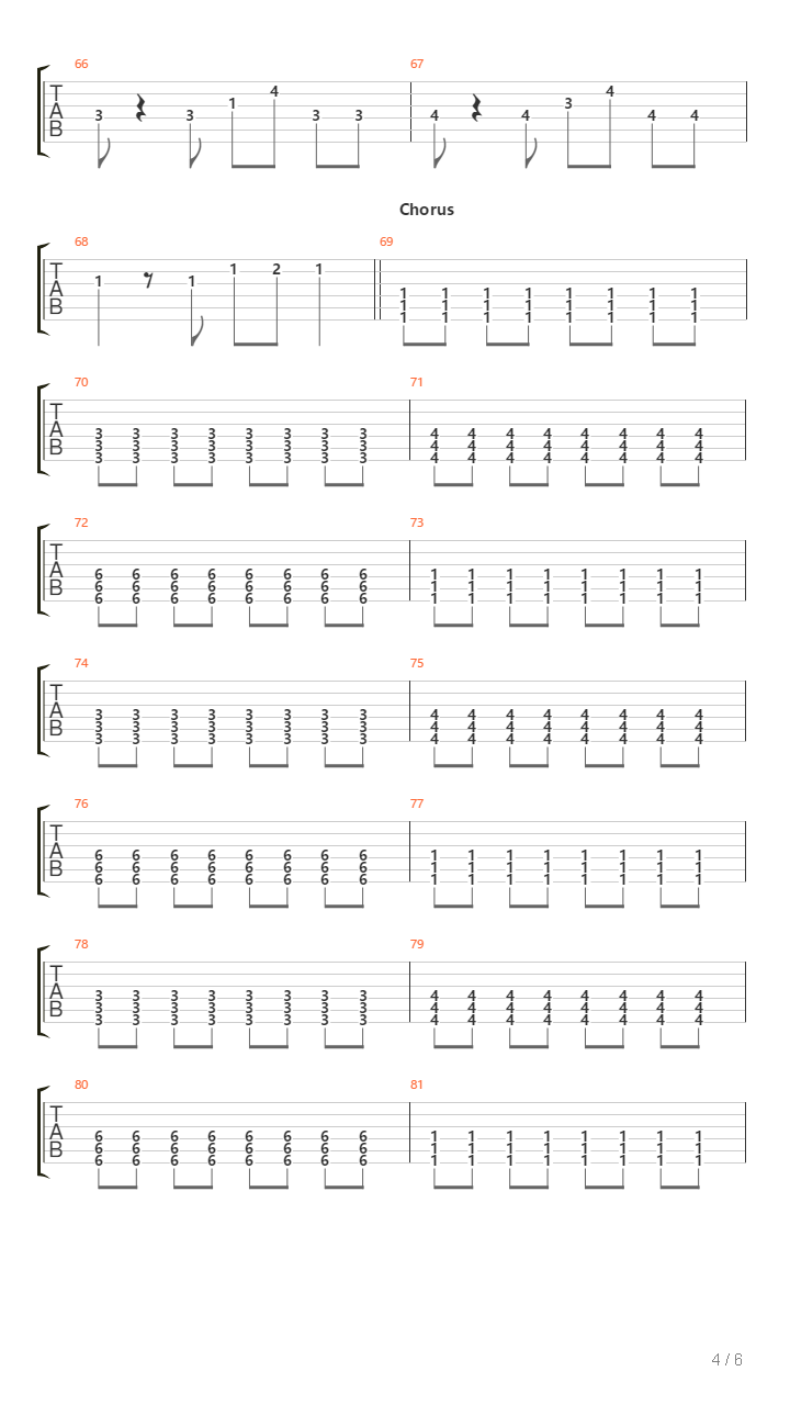 Ga Ga吉他谱