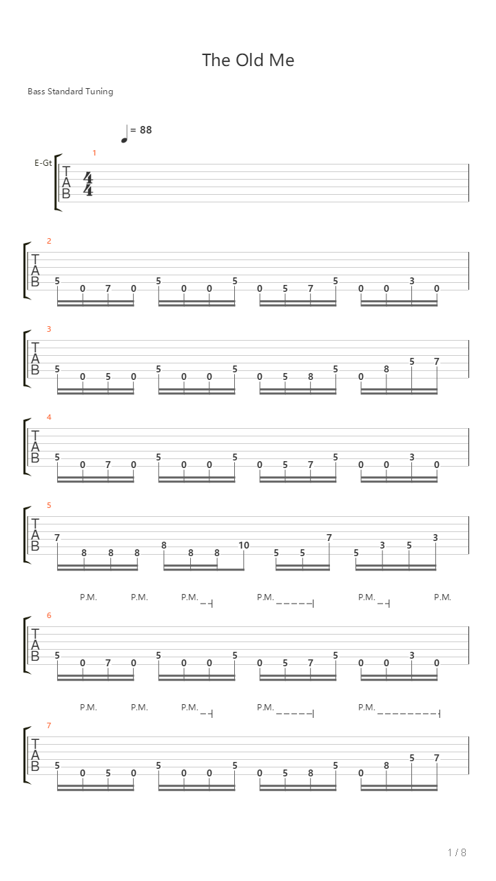 The Old Me吉他谱