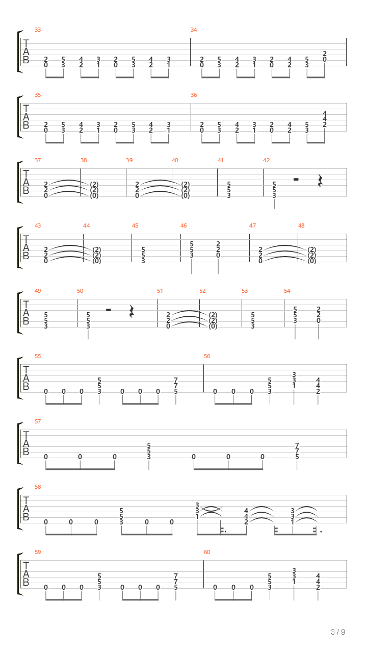 For Whom The Bell Tolls吉他谱