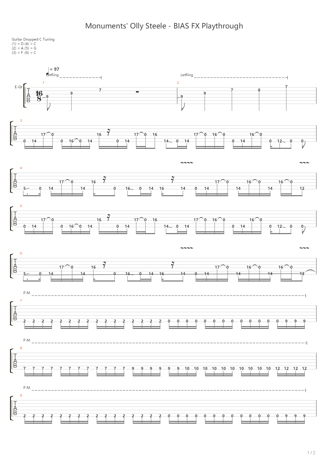 Olly Steele - Bias Fx Playthrough吉他谱