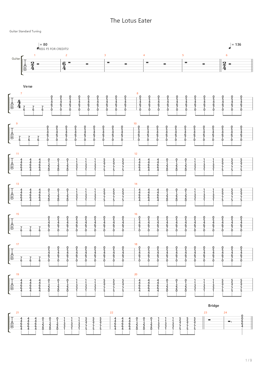 The Lotus Eater吉他谱