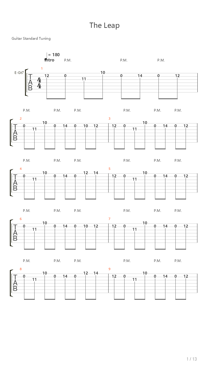 The Leap吉他谱