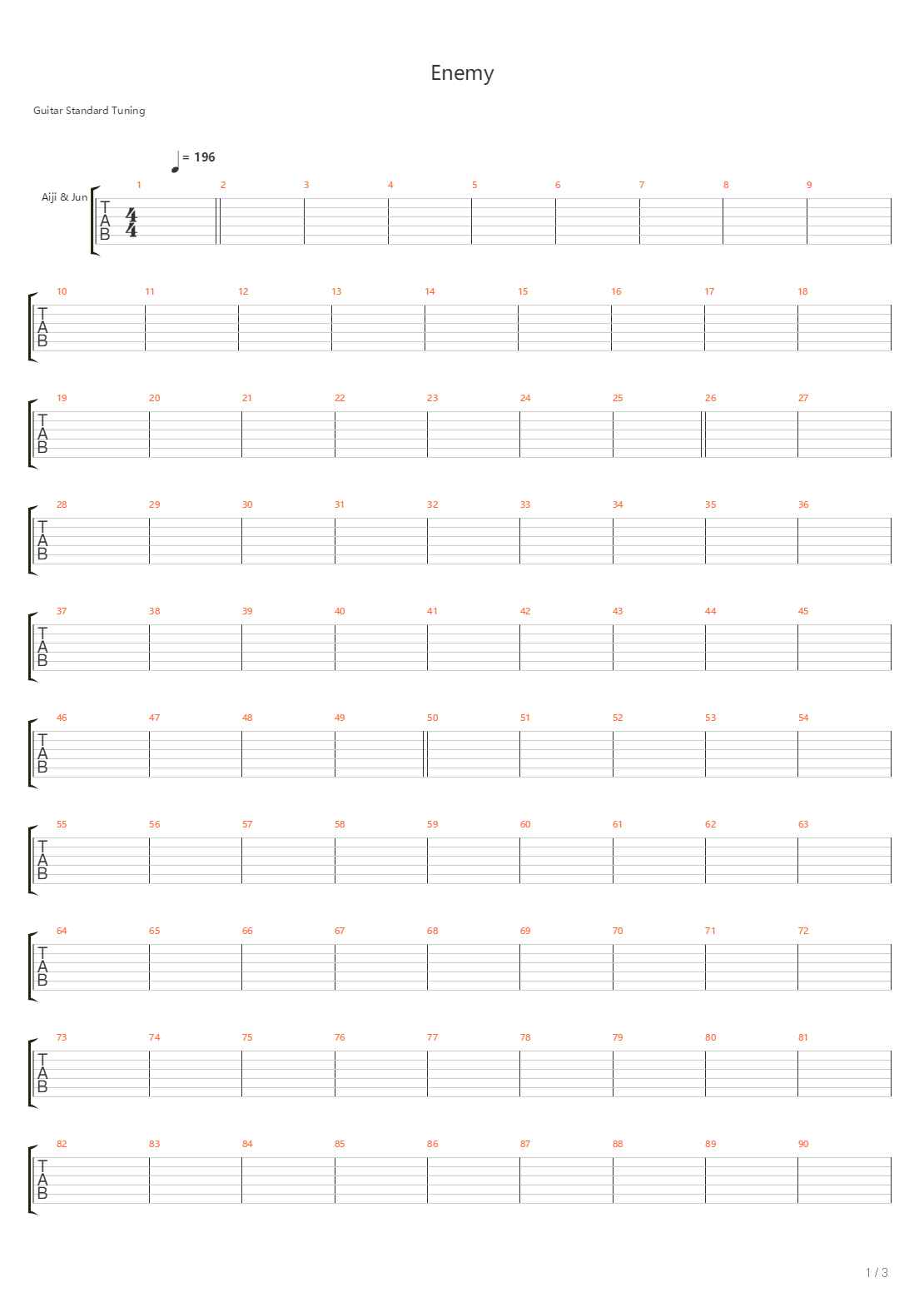 Enemy吉他谱