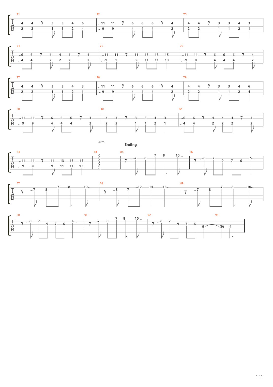 Mass Game吉他谱
