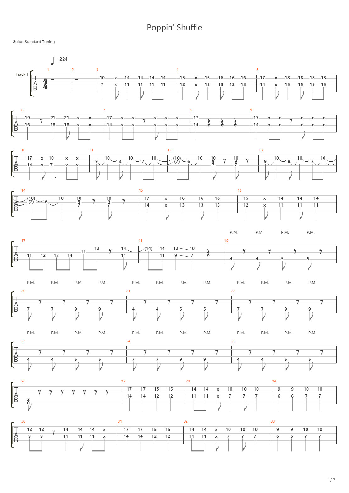 Poppin Shuffle吉他谱