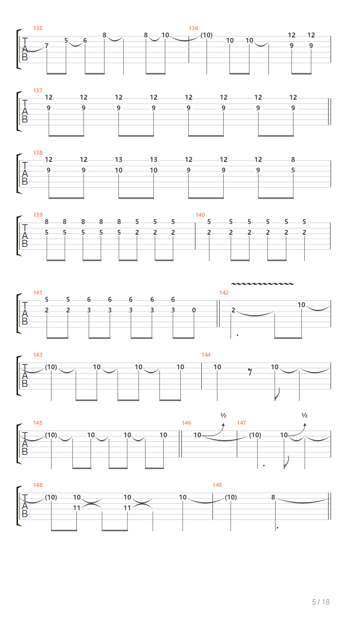 Arriving Somewhere But Not Here吉他谱