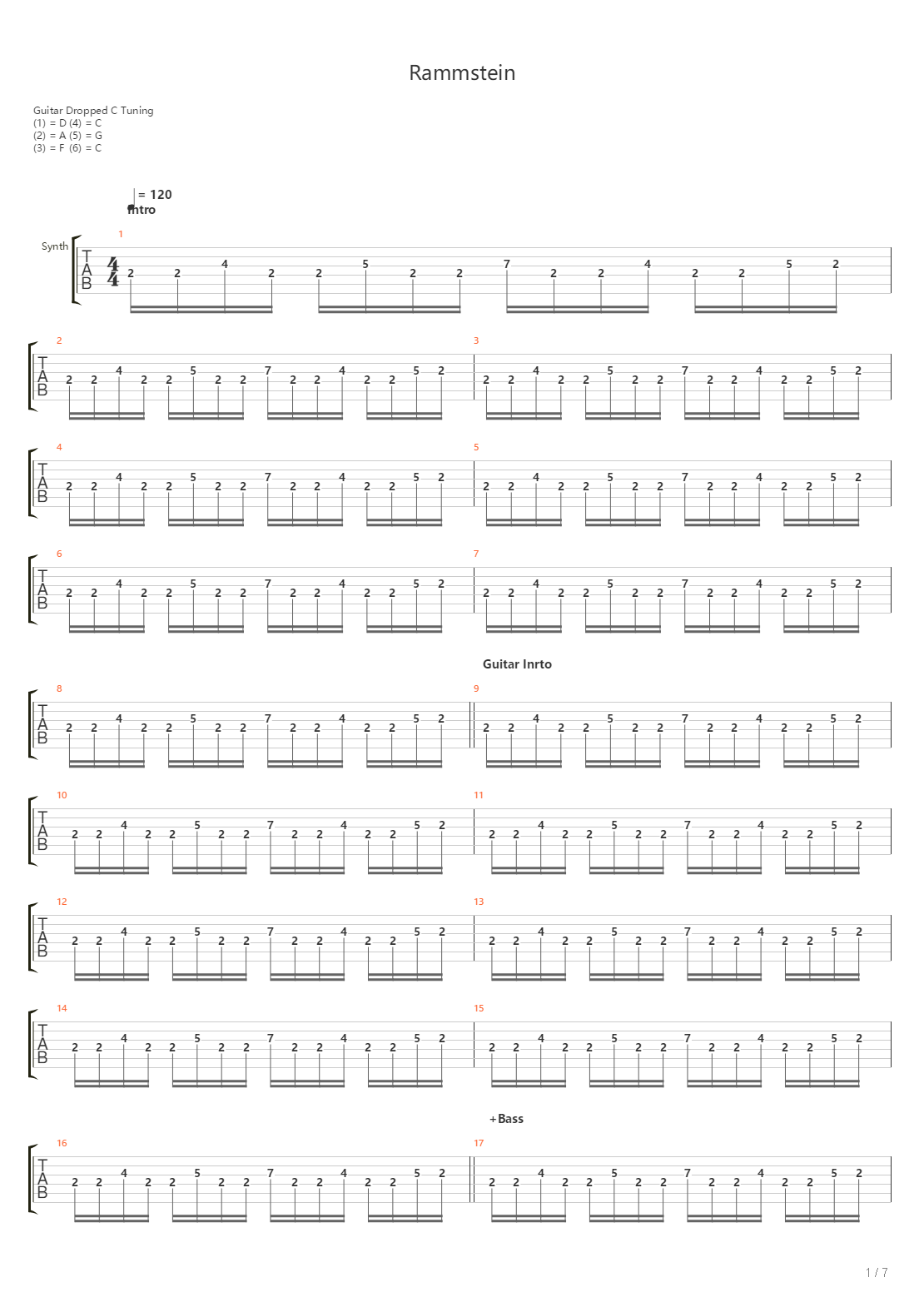 Deutschland吉他谱