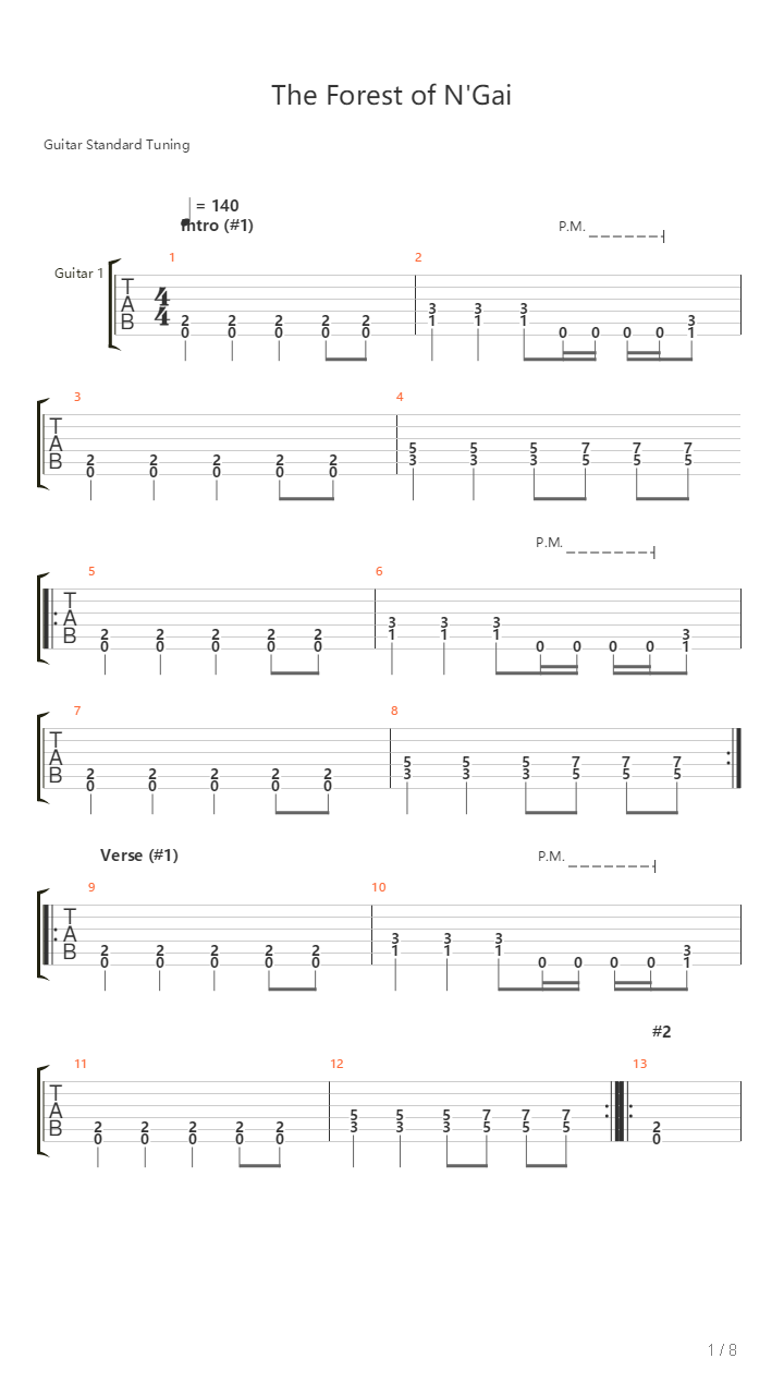 The Forest Of Ngai吉他谱
