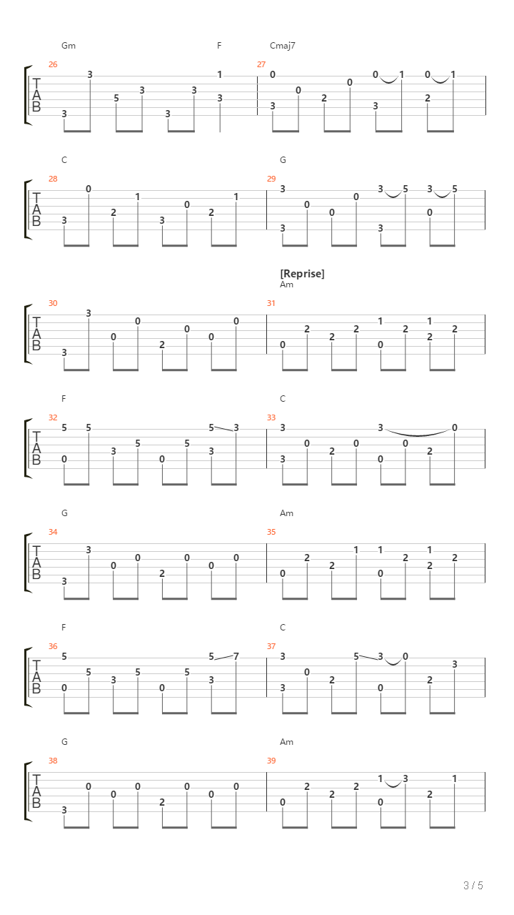 San Francisco吉他谱