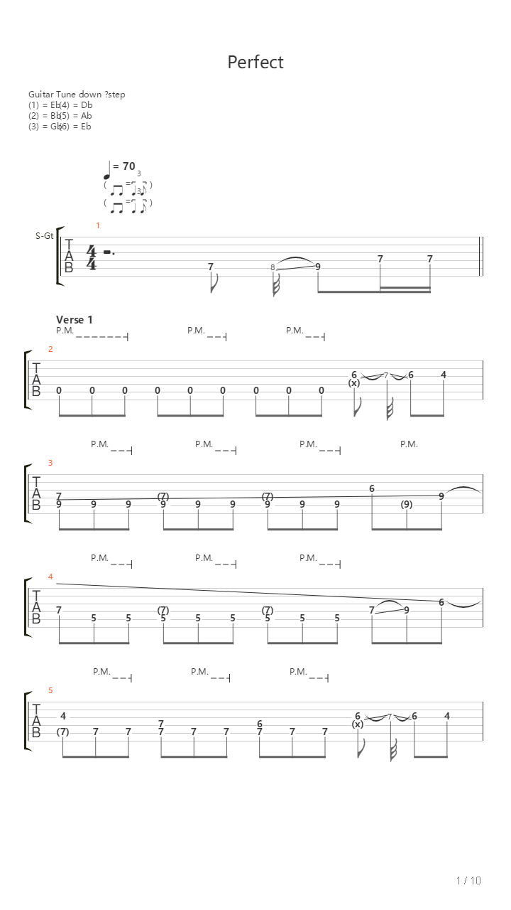 Perfect吉他谱