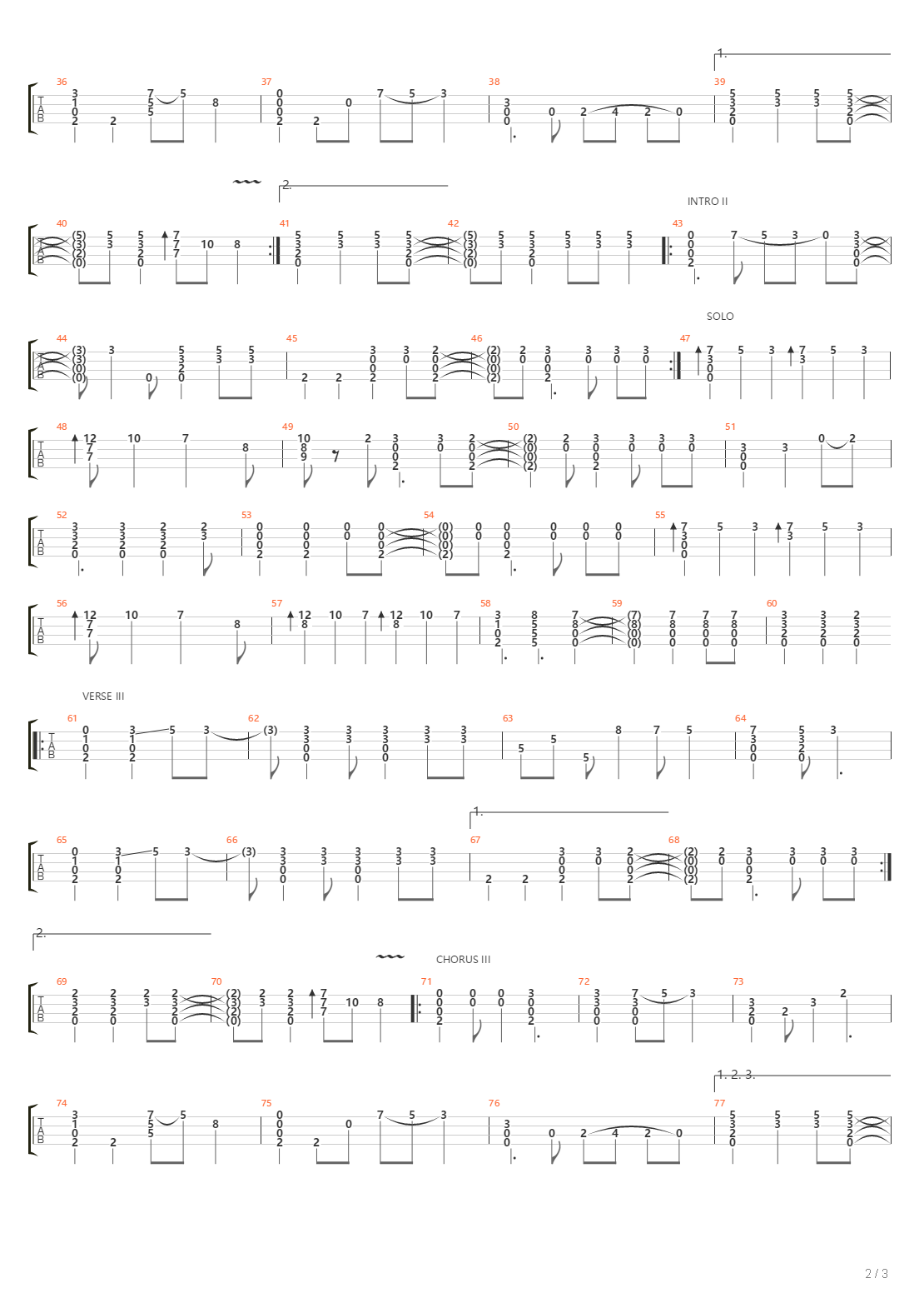 74-75吉他谱