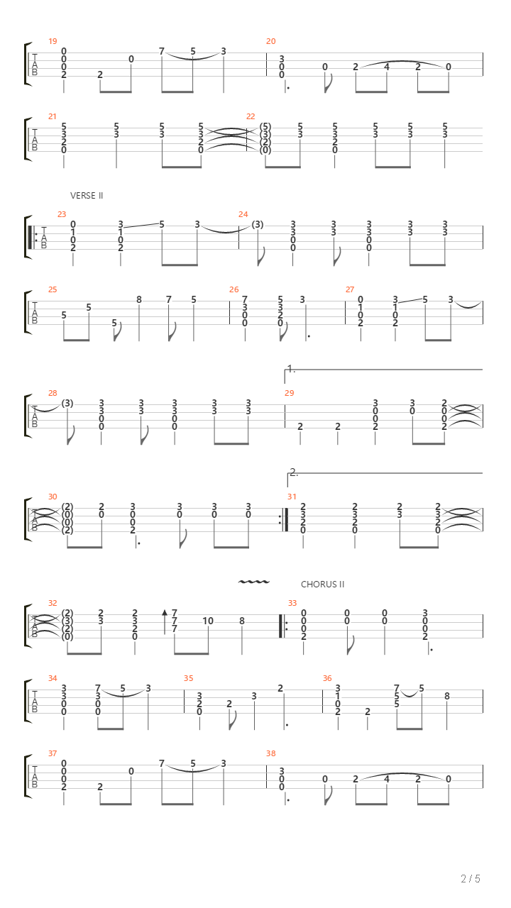 74-75吉他谱