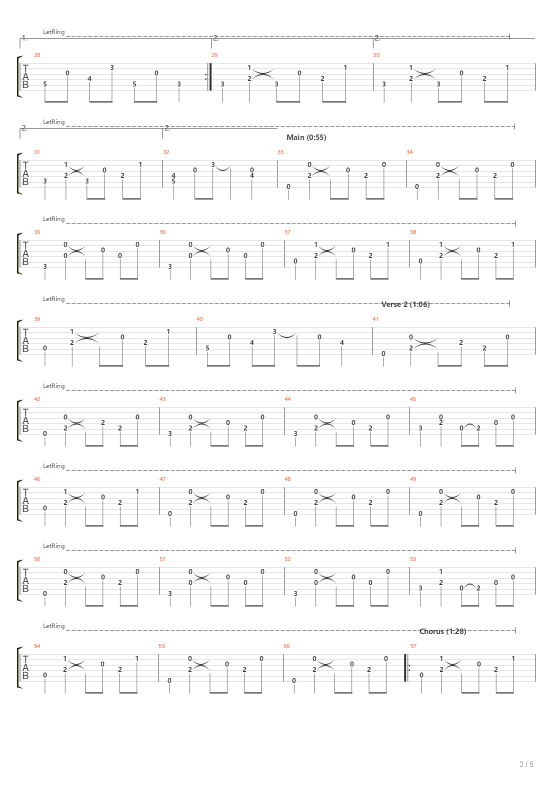 The Line吉他谱