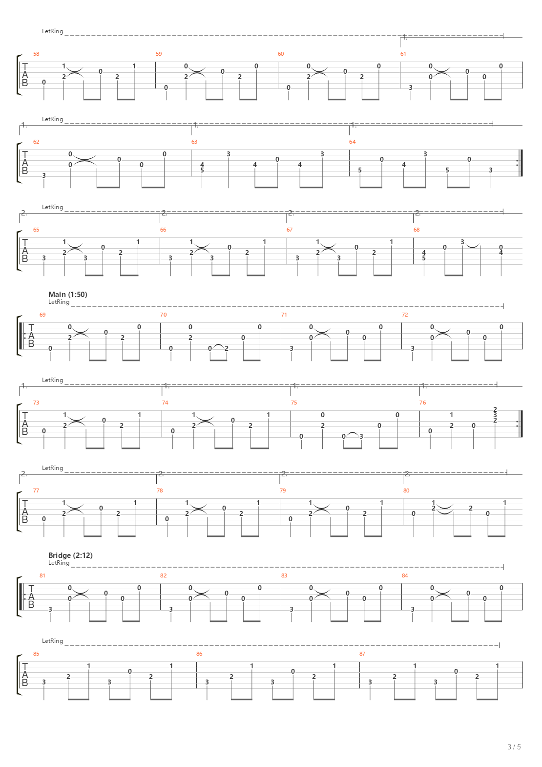 The Line吉他谱